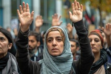 Protest at Iranian embassy in Brussels after Mahsa Aminis death.