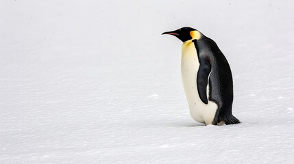 Fototapeta premium penguin on the snow