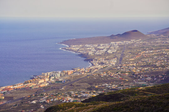 G&uuml;&iacute;mar Valley. Tenerife. This 122 km2 depression was formed by the sliding of enormous volumes of materials towards the sea. the Dorsal Mountain Range and the slopes of Chafa and G&uuml;&iacute;mar delimite it.