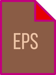 EPS File icon fill crisp corner