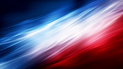 Abstract flag background with red white and blue colors, silk texture, waving in wind.