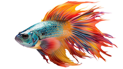 Fototapeta premium colorful fish transparent background.