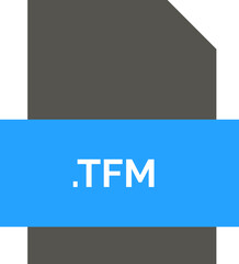 TFM   File extension icon fill crisp corners with symbol