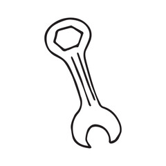 pin. the screw. screwdriver. nut. wrench. key. bolts. vector. doodle. carving. solvent. the tool. a construction tool. builder.