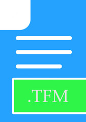 Obraz premium TFM File format icon fill inside
