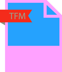 TFM   File format icon roe color fill