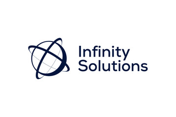 Infinity solutions technology logo design royalty free image vector business template 