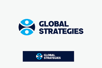 Global strategies logo design royalty free image vector business template 