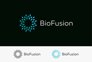 Bio fusion medical logo design royalty free image vector business template 