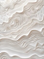 Obraz premium Smooth Undulating Clay Textures in Calming Monochrome Palette