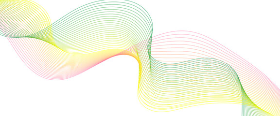 Abstract colorful wavy lines design. Green, yellow, pink colorful wave.Modern colorful wavy lines pattern design element. Suit for poster, website, banner, presentation, cover, brochure, flyer, header