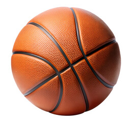 basketball ball isolated on white transparent background, png element clipart