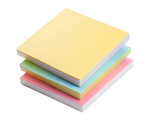 colorful sticker sheets blocks isolated on white transparent background, png element clipart