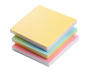 colorful sticker sheets blocks isolated on white transparent background, png element clipart