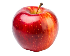 Red apple isolated on white transparent background, png element clipart