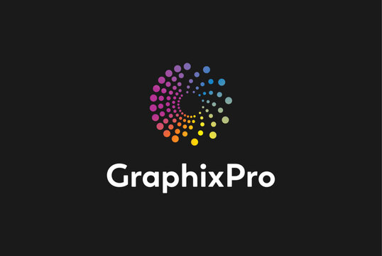 Graphix Pro &ndash; Colorful Digital Pixel Logo Template for Modern Business Branding
