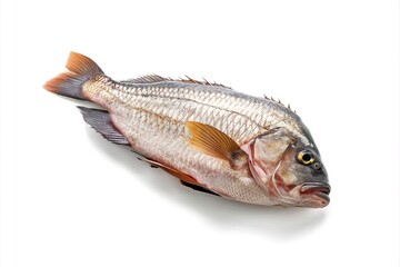 Black Tilapia or Tilapia on white background