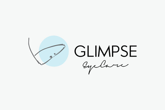 Glimpse Eyewear Logo Template &ndash; Modern Glasses & Optical Brand Identity Vector
