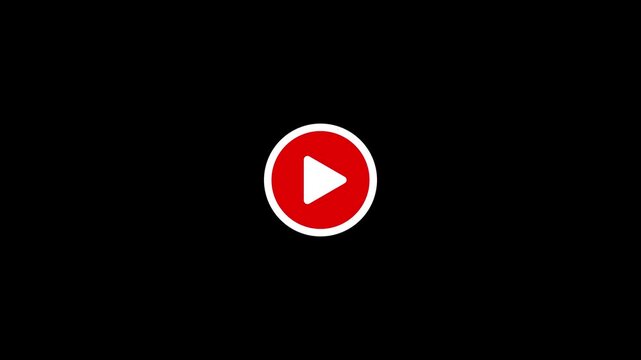 Play and pause icon animation, Animated play and pause button, 4K video.