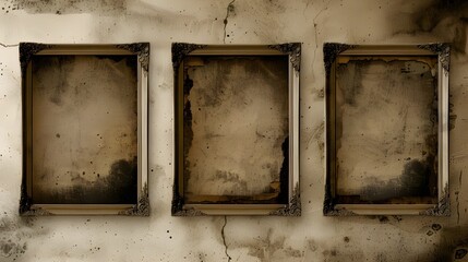 Close-up of aged concrete pillars showing weathered textures and evident signs of decay and erosion, with rustic and gritty details.