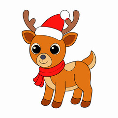 create horse full funny christmas baby  vector illustration