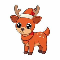 create horse full funny christmas baby  vector illustration