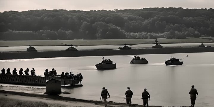 Fictional videos of the Normandy landings.