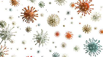 Viruses, bacteria, pathogens transparent background