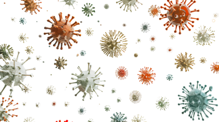 Viruses, bacteria, pathogens transparent background