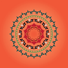 Colorful mandala design abstract floral pattern
