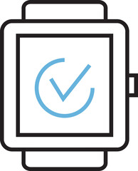 Smart Watch and Check Mark Icon