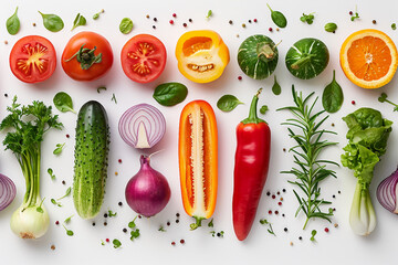 Ai generated image of farm produce nutrition vibrant colorful market assortment