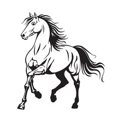 Obraz premium Horse Vector Illustration. Horse racing Stock Vector. horse isolated on white