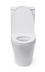 Front view of new ceramic toilet bowl