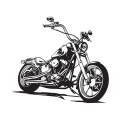 Obraz premium Chopper Motorcycle Vector image isolated on white background