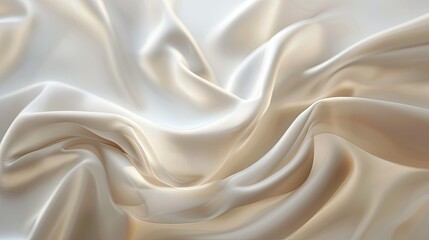 Fototapeta premium Elegant flowing cloth, soft texture, 3D render, perfect for luxury product mockup