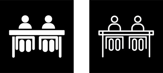 Student Sitting In Classroom Vector Icon