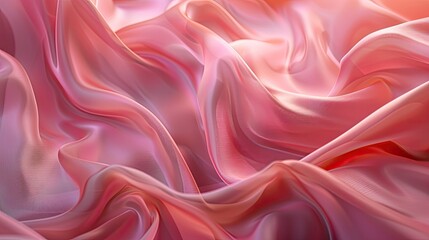 Obraz premium Luxurious soft flowing cloth background, perfect for product presentation, 3D render with copy space