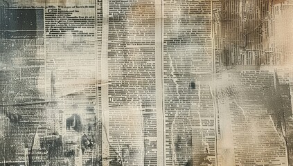 Obraz premium Old Newspaper Pages Piled Up