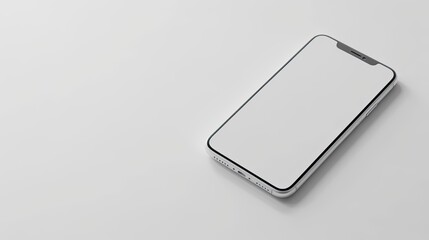 Stylish white and gray phone on a pure white background, perfect for showcasing tech and modern aesthetics