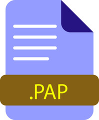 PAP File extension icon with symbol