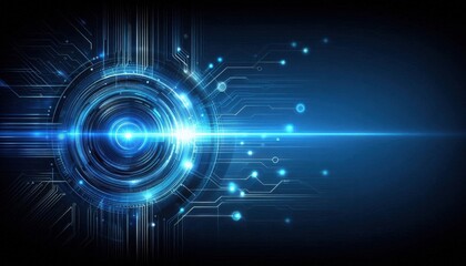 Obraz premium technology blue background art