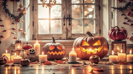 halloween pumpkin on a street