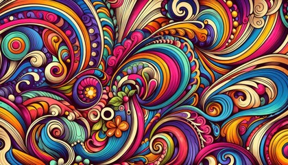 abstract pattern with colorful circles line