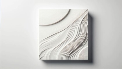 white 3d curve art on the white wall