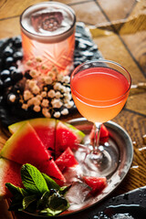 fruit cocktails on the table