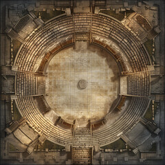 Naklejka premium Ancient Greece Battle Map DnD,RPG Map for Dungeons and Dragons,game background,Top view,