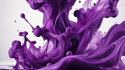 purple ink in water abstract background art design