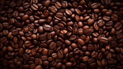 Obraz premium Close-up View of Roasted Coffee Beans