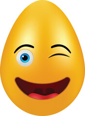 Cute egg shape emoji 